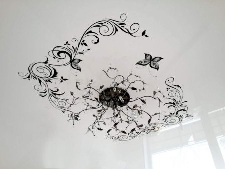 Натяжные потолки фотопечать орнамент