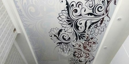 Натяжные потолки с узорами