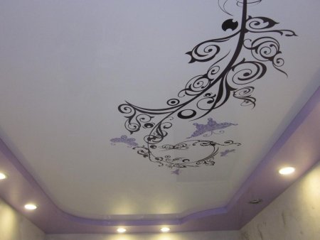 Натяжные потолки с узорами