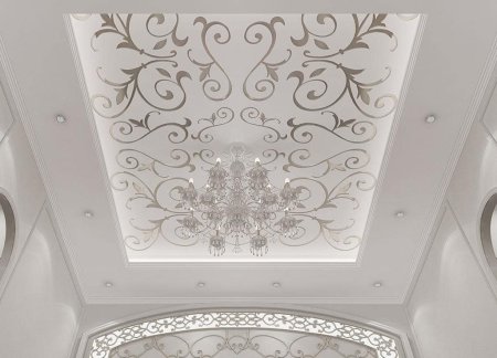 Натяжные потолки с орнаментом