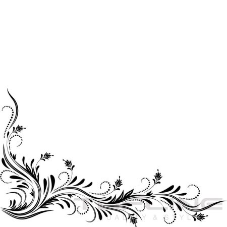 Натяжные потолки с орнаментом по углам