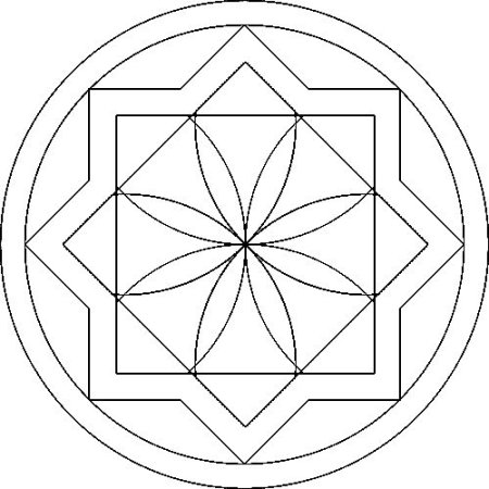 Геометрический орнамент в круге