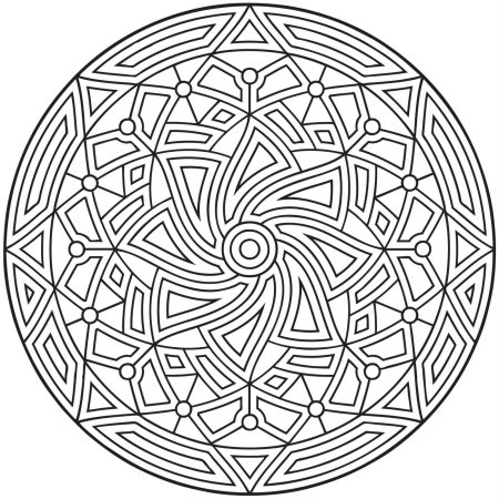 Орнамент в круге простой