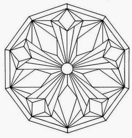 Геометрический орнамент в круге