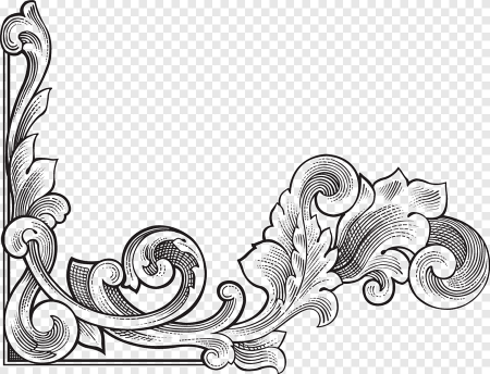 Растительный орнамент угол