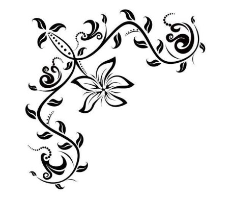 Растительный орнамент угловой