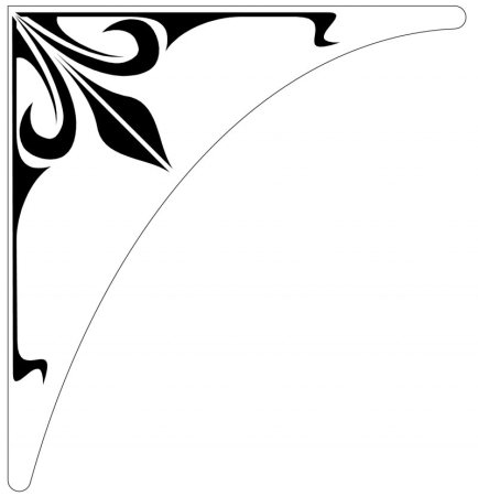 Узоры на угол листа