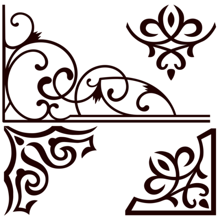 Завитушки и орнаменты угловые