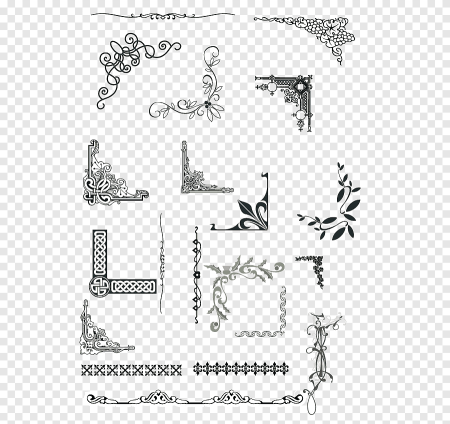 Растительный орнамент угловой