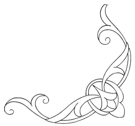 Трафарет цветы угловой