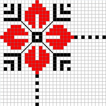 Узор крестиком для начинающих