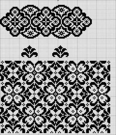 Жаккардовый узор растительный