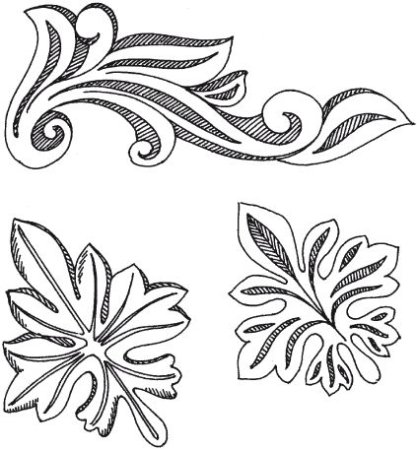 Простые узоры для резьбы по дереву