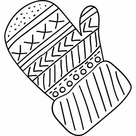 Варежка раскраска