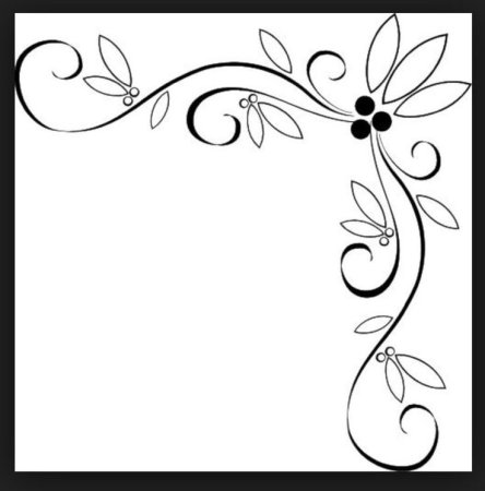 Узоры на угол листа