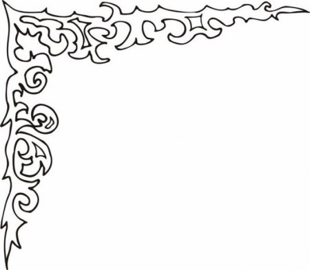 Узорные уголки на окно