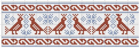 Славянская вышивка птицы