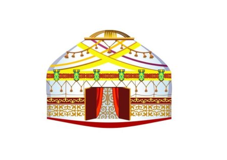 Казахский орнамент Шанырак юрта