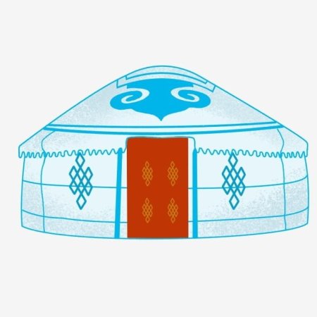 Бурятская юрта вектор