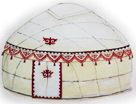 Киргизия нац узоры юрта