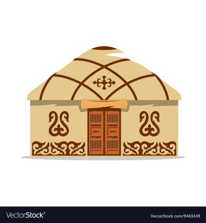 Кыргызская юрта вектор
