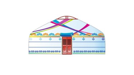 Казахская юрта вектор