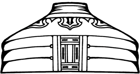 Монгольская юрта вектор