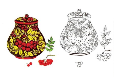 Хохлома раскраска