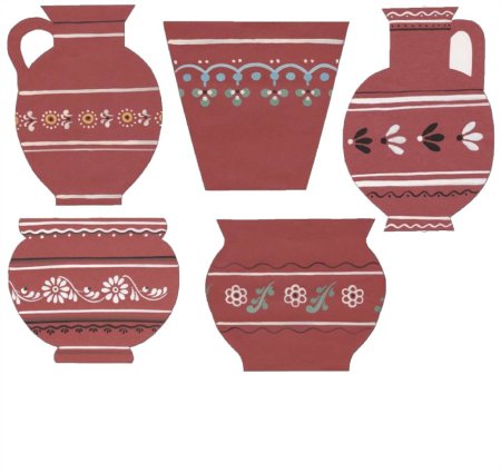 Оятская керамика роспись