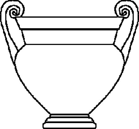 Амфора ваза древней Греции карандашом
