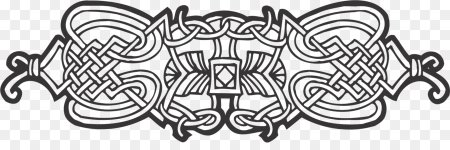 Скандинавский орнамент на прозрачном фоне