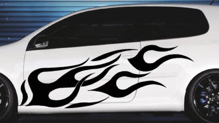 Трафарет винила на авто