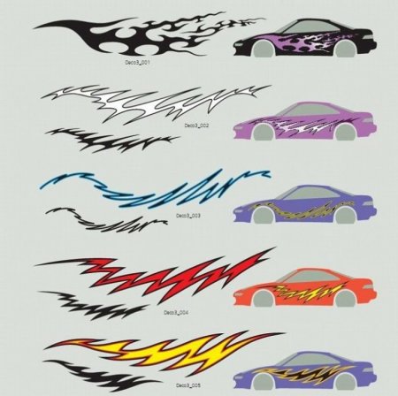 Эскизы винила на авто