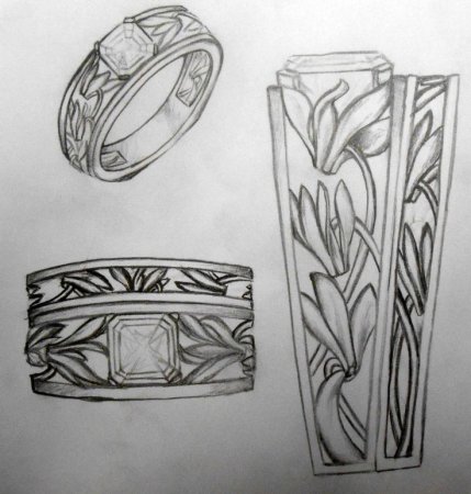 Эскизы обручальных колец