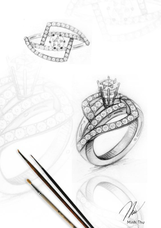 Технический эскиз ювелирного украшения