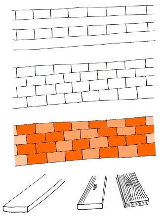 Кладка кирпича для рисования
