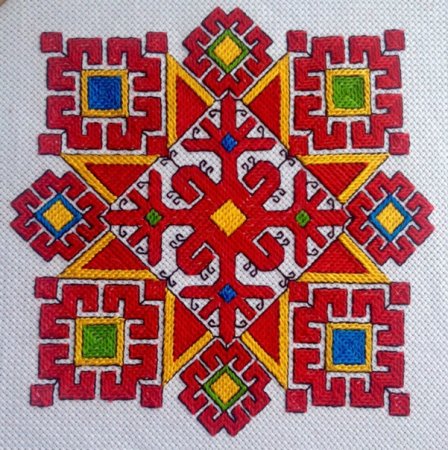 Чувашский узор "Древо рода, жизни, мудрости"