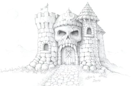 Старинный замок рисунок