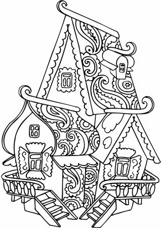 Терем Теремок раскраска