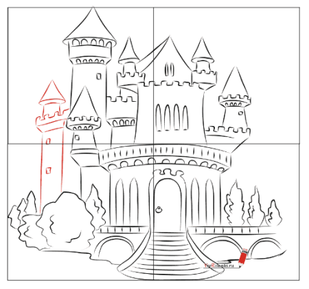 Дворец карандашом