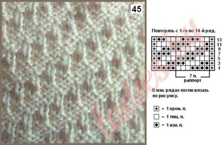 Вязание спицами узоры ажурные на шарф двухсторонние
