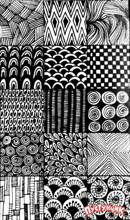 Техника Зентангл узоры