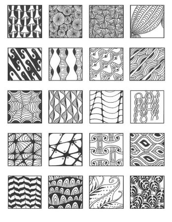 Техника Зентангл элементы
