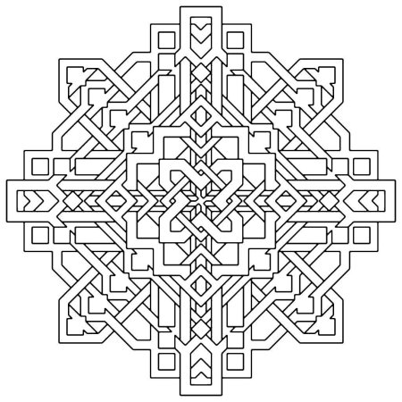 Раскраски геометрические узоры