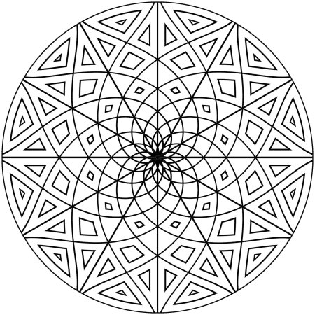 Орнамент в круге сложный