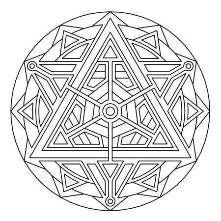 Мандала с геометрическими фигурами