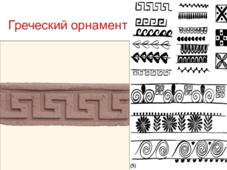 Орнамент древней Греции - Меандр, Пальметта