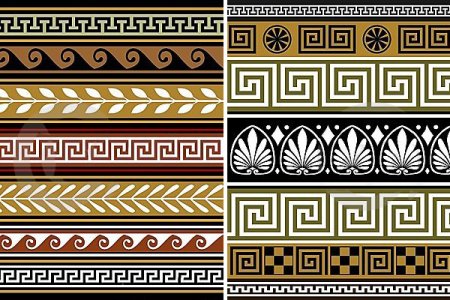 Древнегреческий орнамент в полосе