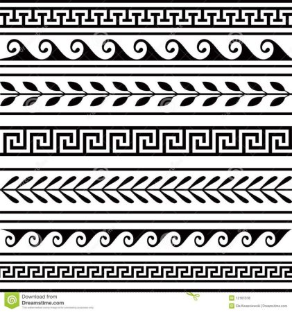 Орнамент древней Греции - Меандр, Пальметта