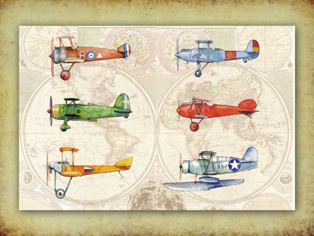 Винтажные плакаты с самолётами